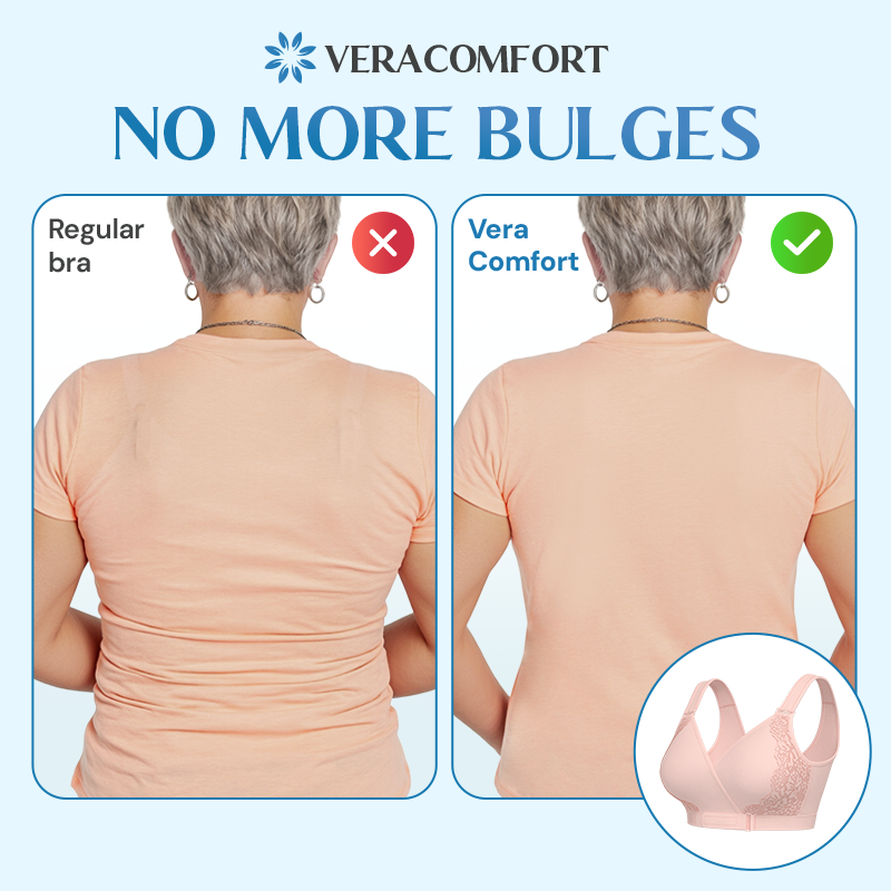 Front-Closure Wireless Comfort Bra – Adjustable Straps & Gentle Support