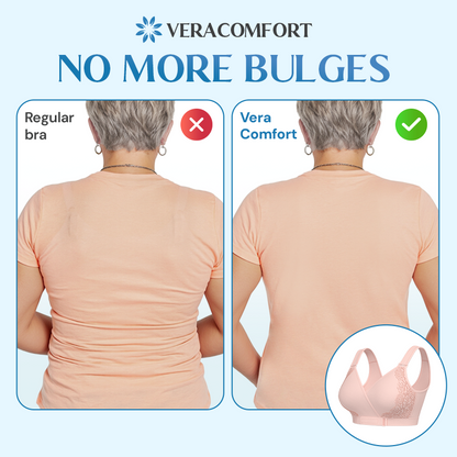 Front-Closure Wireless Comfort Bra – Adjustable Straps & Gentle Support