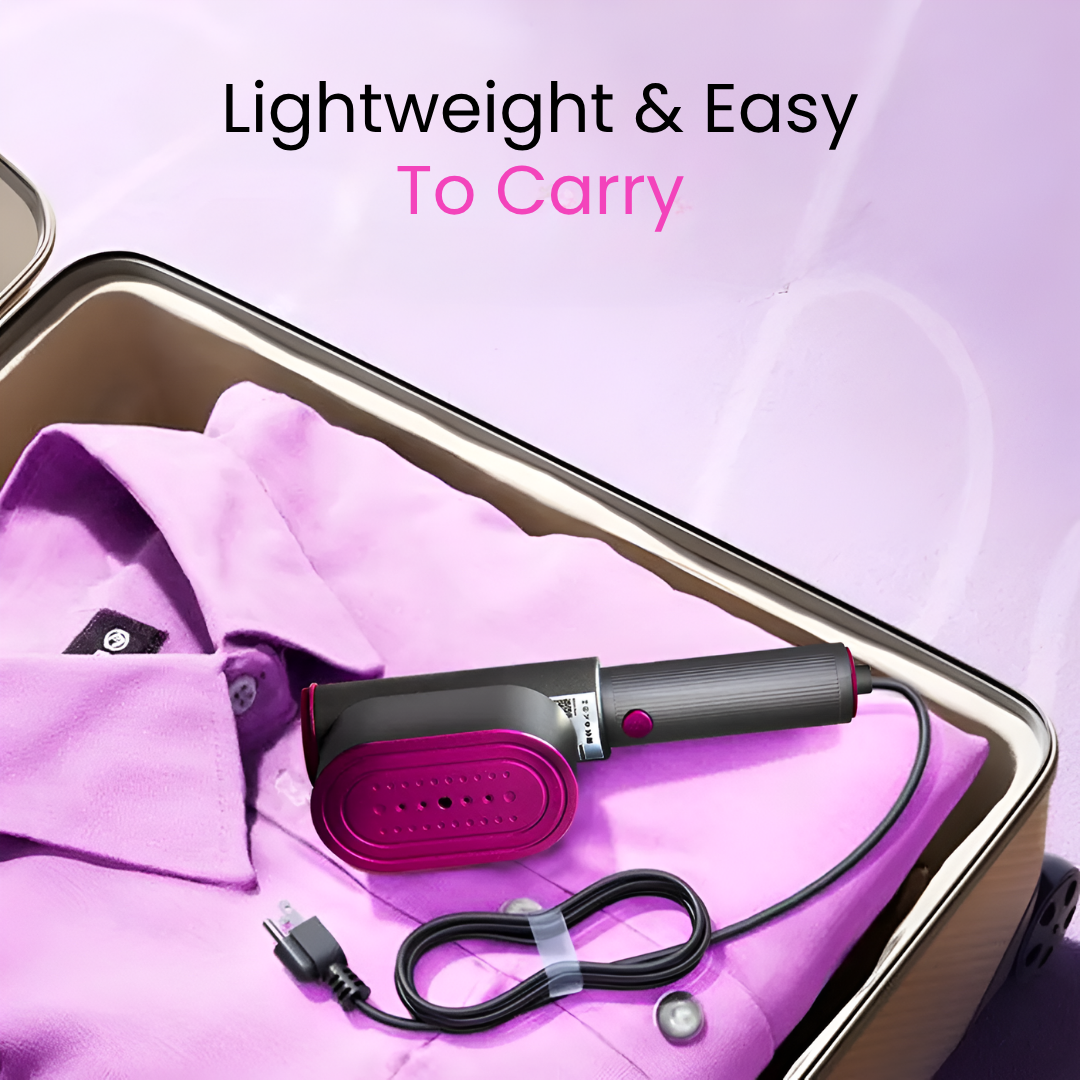 🔥 50% OFF Portable Clothes Steamer 👔 Wrinkles Gone in Just 5 Seconds