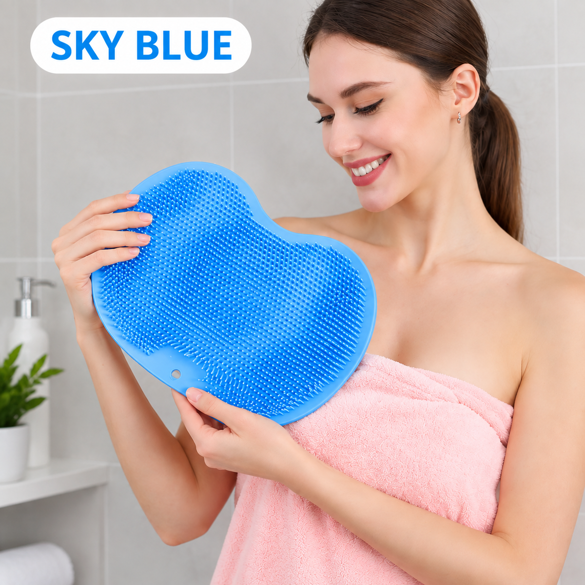 🔥 50% OFF Hands-Free Foot Scrubber Mat 🦶 Clean & Massage While You Shower