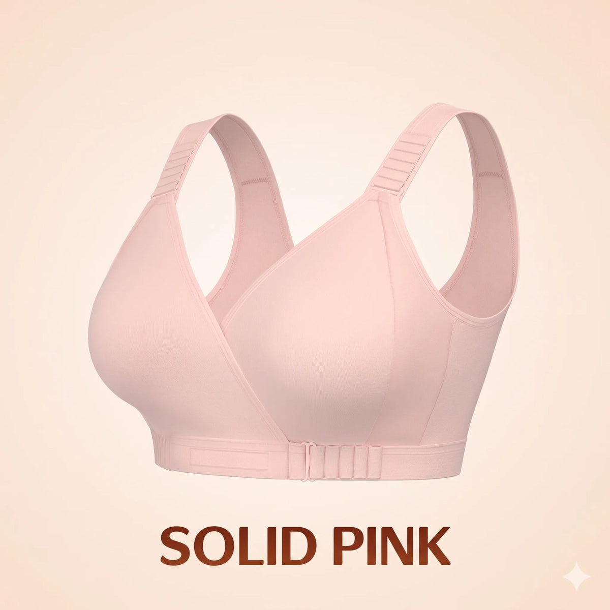 Front-Closure Wireless Comfort Bra – Adjustable Straps & Gentle Support