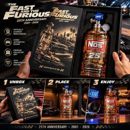 🏎️ 25th Anniversary Car Culture Collector’s Bottle 🏁 Nitrous-Inspired Display