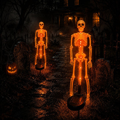 💀 Solar Skeleton Yard Stake – Halloween Outdoor Decor