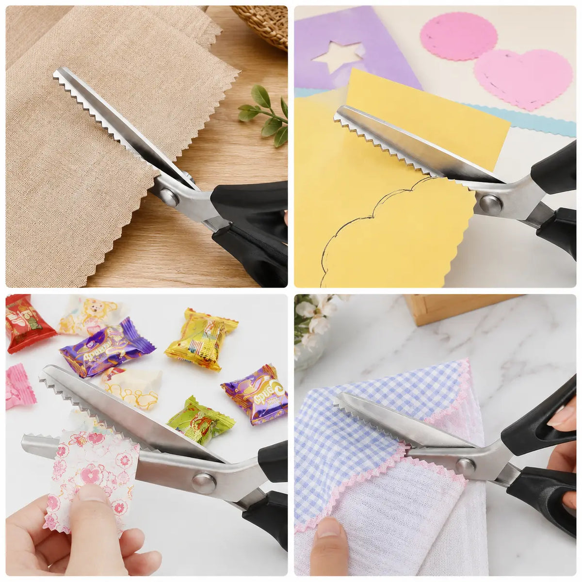 🔥 50% OFF Stainless Steel Pinking Shears – Sharp Zig Zag Fabric Scissors