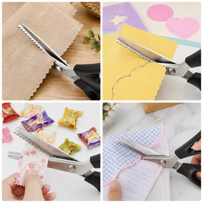 🔥 50% OFF Stainless Steel Pinking Shears – Sharp Zig Zag Fabric Scissors