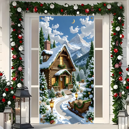 🎅 🚪Santa & Reindeer Christmas Door Cover