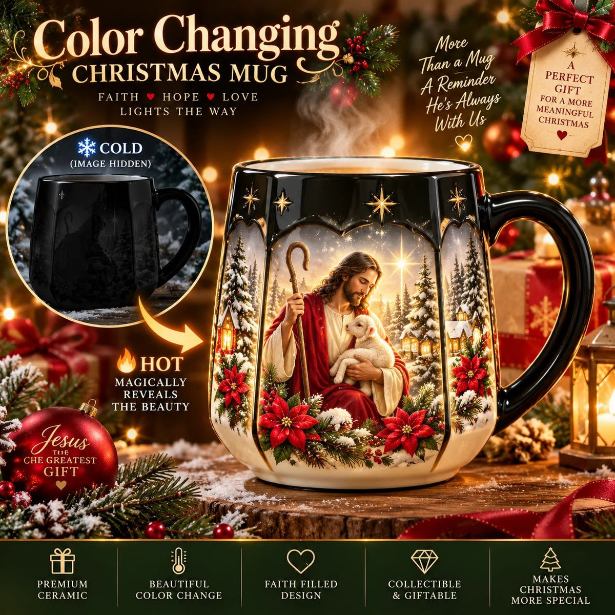 ⏳ Letzter Tag: 49 % Rabatt – ☕ Magic Heat-Revealing Christmas Village Coffee Mug (12 oz / 350 ml) with Santa Reveal 🎅