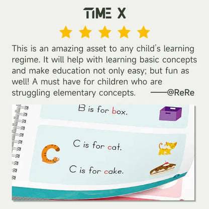 🔥 50% OFF ✏️ 6-in-1 Reusable Grooved Handwriting Workbook Set