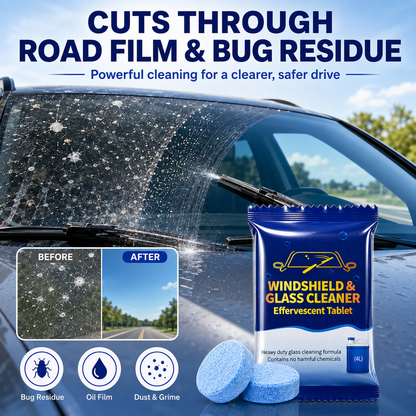 🔥 48% OFF Concentrated Windshield Cleaner Tablets – Up to 4L Per Tablet