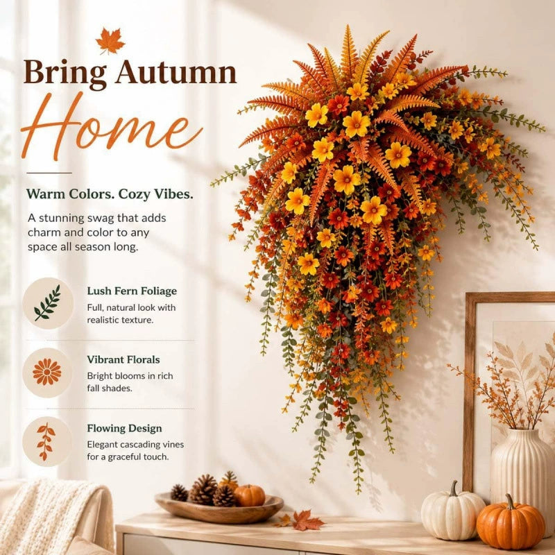 🍂 50% OFF Autumn Harvest Door Swag 🌼 Bring Warm Fall Color Home