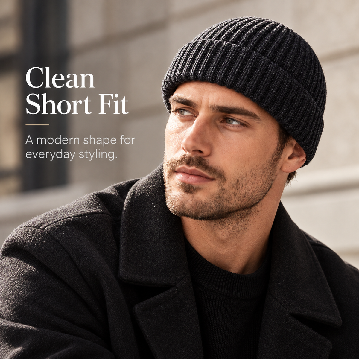 🧶 Minimalist Ribbed Knit Short Fisherman Beanie for Everyday Streetwear ☕
