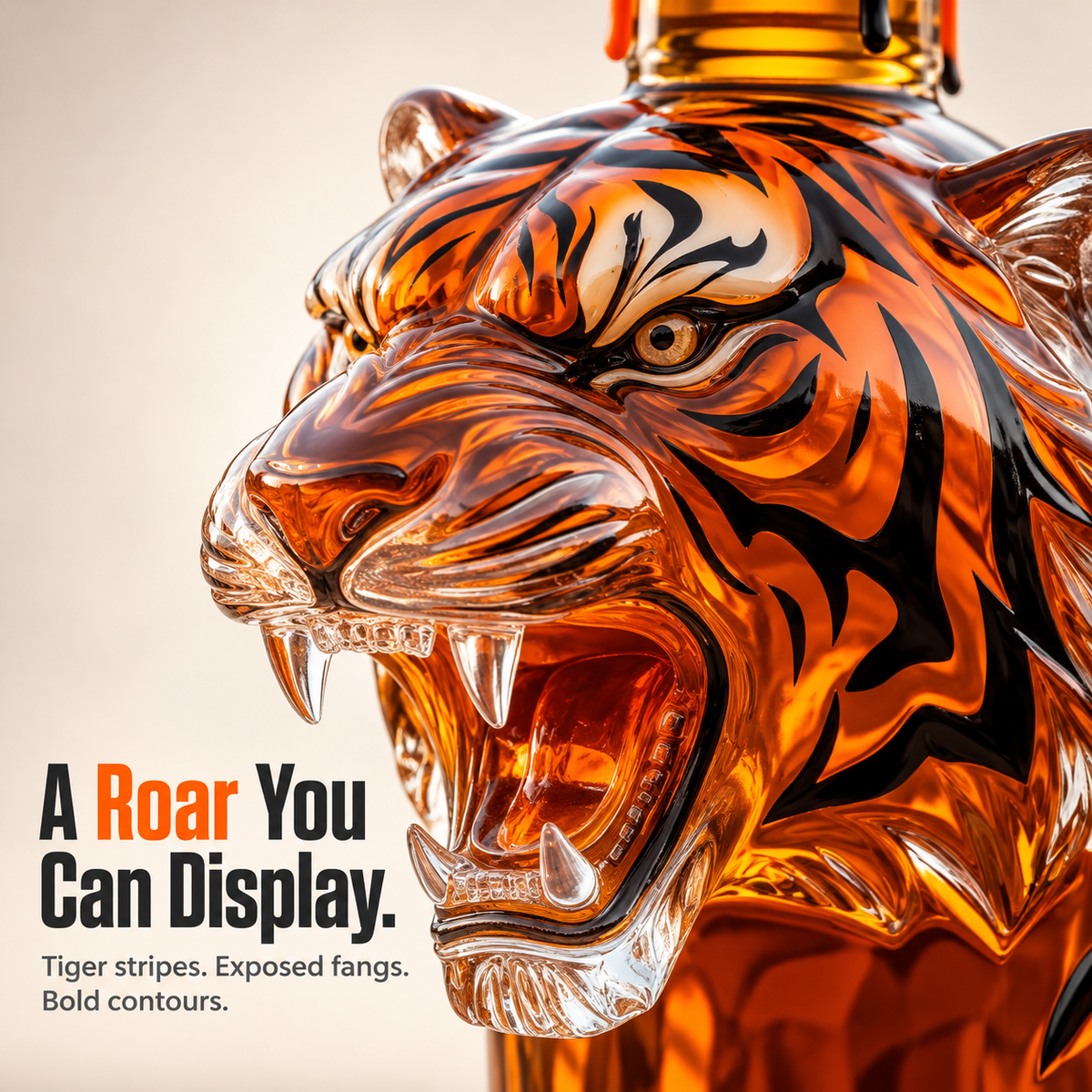 🐅 Bring the Roar Home 🔥 Orange & Black Collector’s Bottle