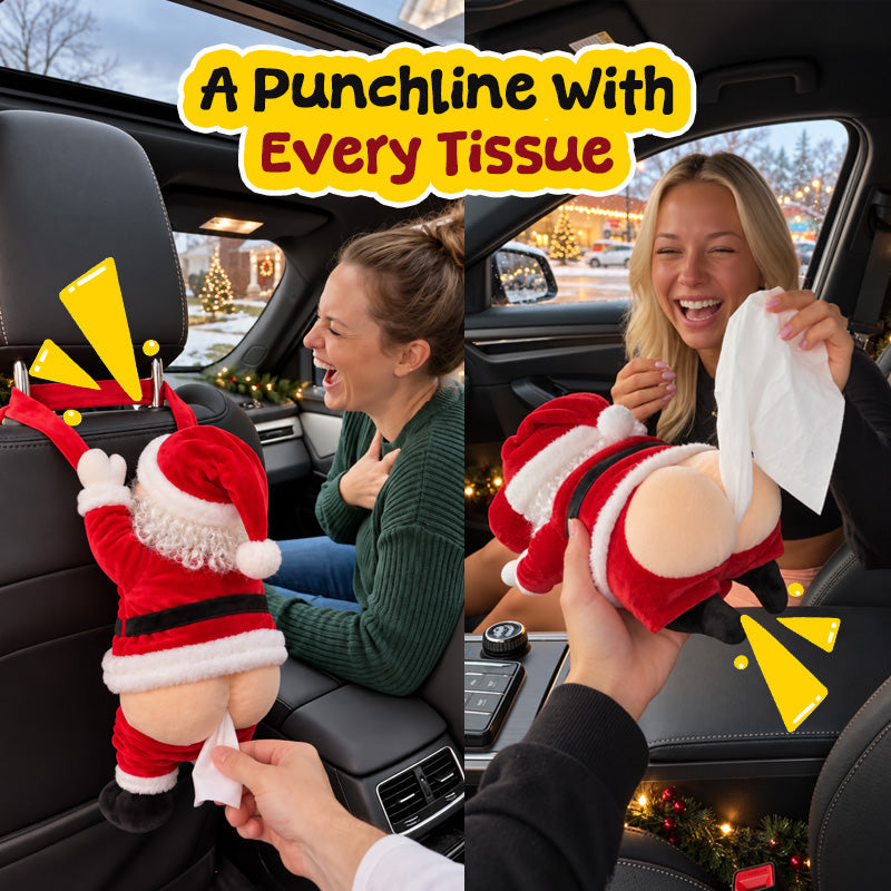🎅 Funny Santa Butt Tissue Box 🎅