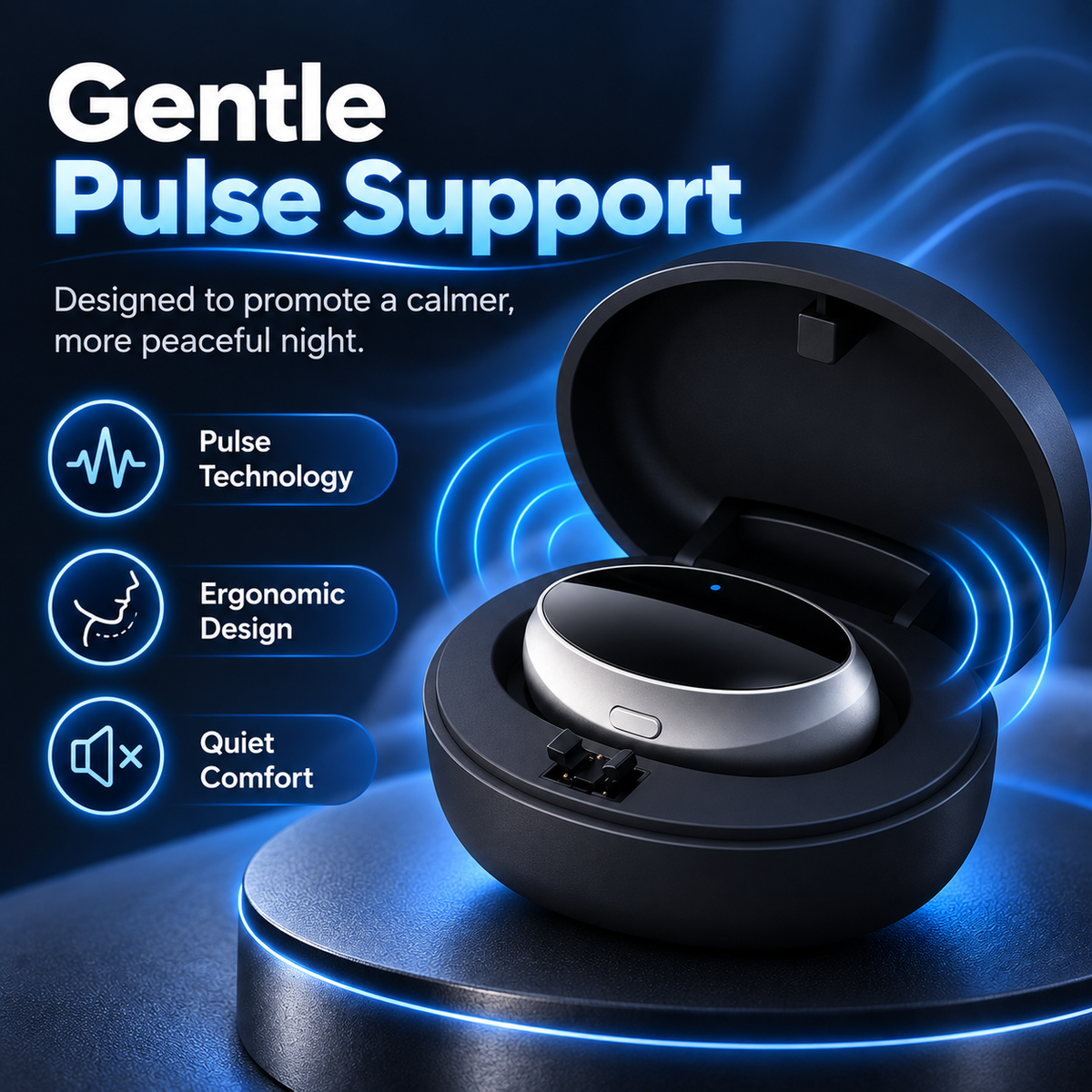 😴 Smart Under-Chin Snore Support Device – Ultra-Light Comfort for a Quieter Night