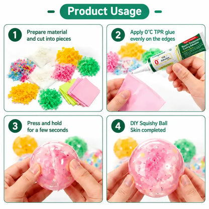 🧸2pcs  20ml 0° TPR Toy Repair Tool– Clear Flexible Glue for Squishy Balls & Soft Toys