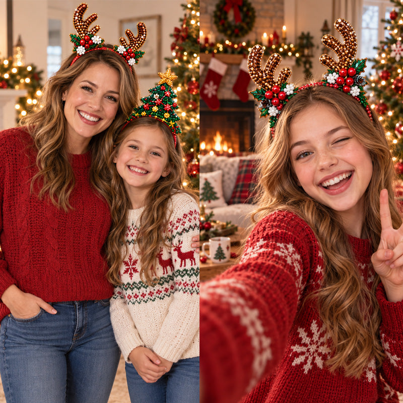 🎄 DIY Christmas Headband Making Kit – Create Your Own Festive Style ✨🎀