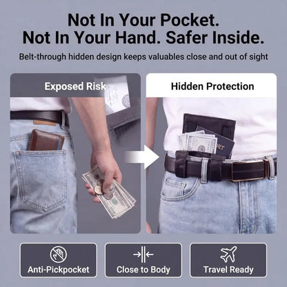 🔒 49% OFF Hidden Belt Travel Pouch – Keep Cash & Passport Out of Sight