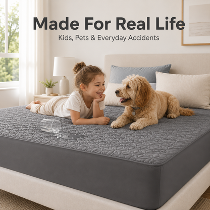 🔥 50% OFF Waterproof Mattress Protector – Soft, Quiet & Spill-Proof Protection