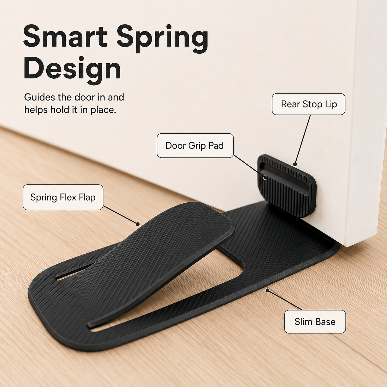 🔥 Smart Spring Door Stopper – Easy Install Door Holder for Home & Office 49% OFF