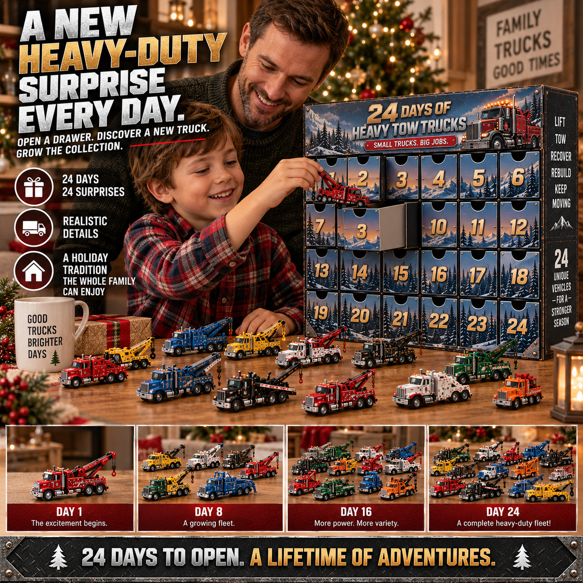 24 Days of Heavy Tow Trucks – 24 Unique Heavy-Duty Recovery Truck Collection 🚛🎄