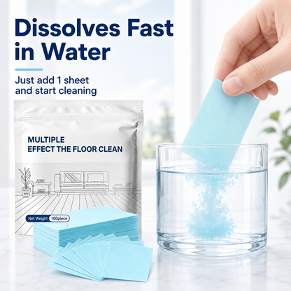 🧹 48% OFF- Compact Floor Cleaner Sheets 100 Pack 💧 No Bulky Bottles