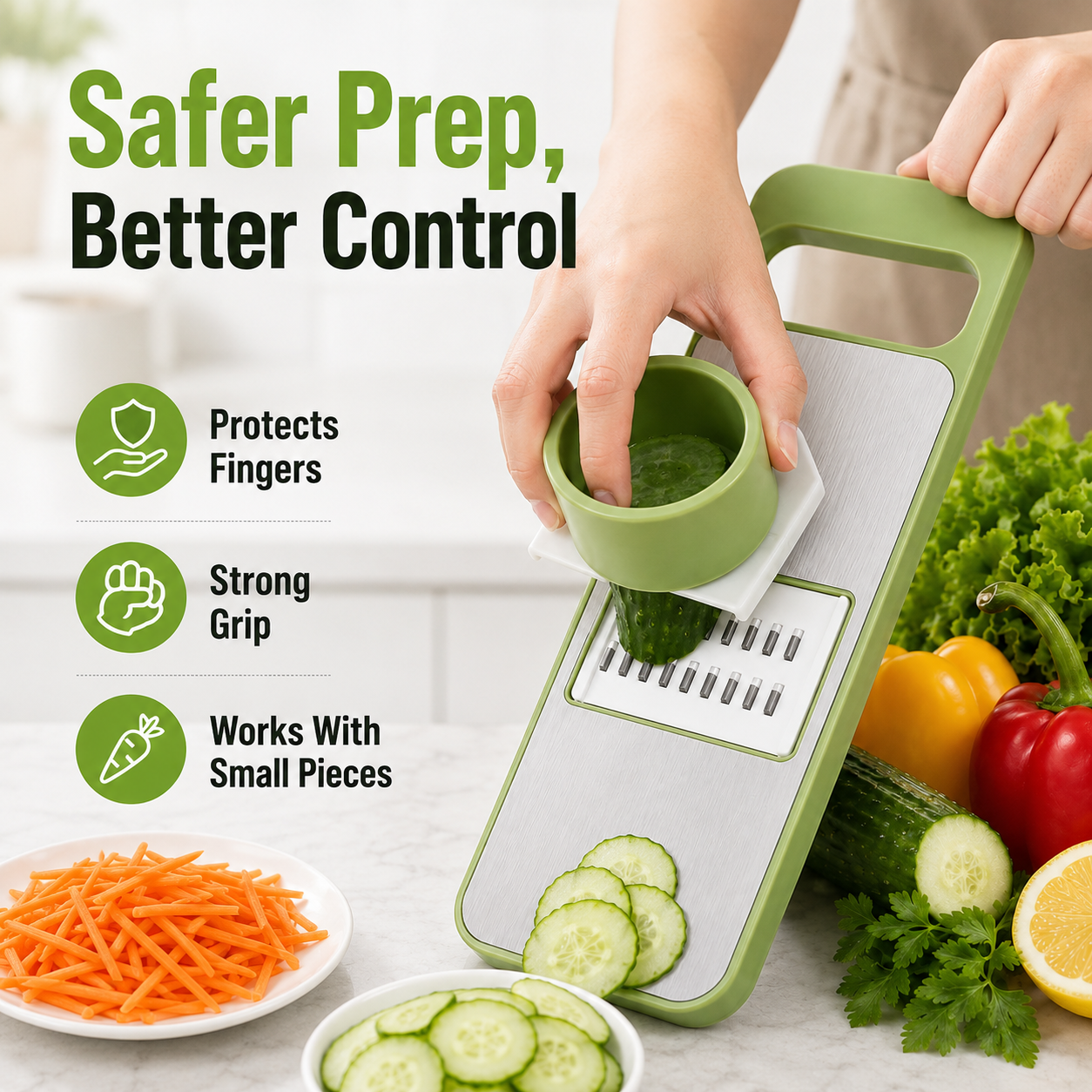 🔥 50% OFF 6-in-1 Vegetable Slicer 🥕 Slice, Shred & Prep Faster
