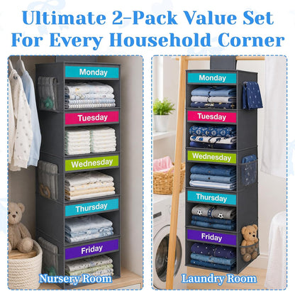 ✨ 50% OFF 5-Tier Weekly Outfit Organizer – Make School Mornings Easier