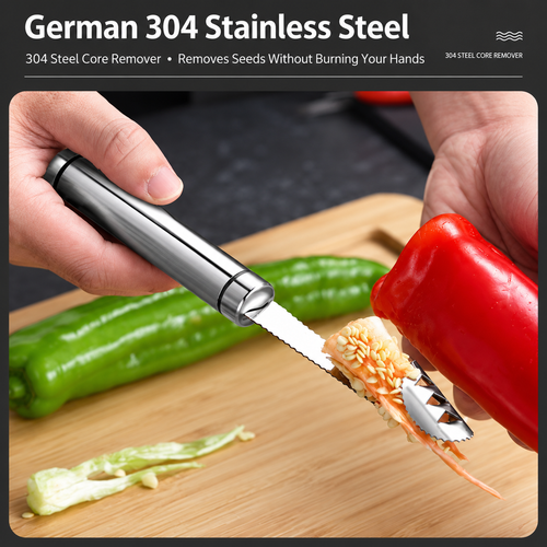 Pepper Corer Tool 🌶️ Easy Chili Seed Remover Kitchen Gadget