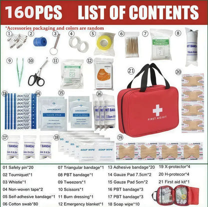 🚑 50% OFF Waterproof First Aid Kit 🩹 Compact Emergency Kit for Home, Car & Travel