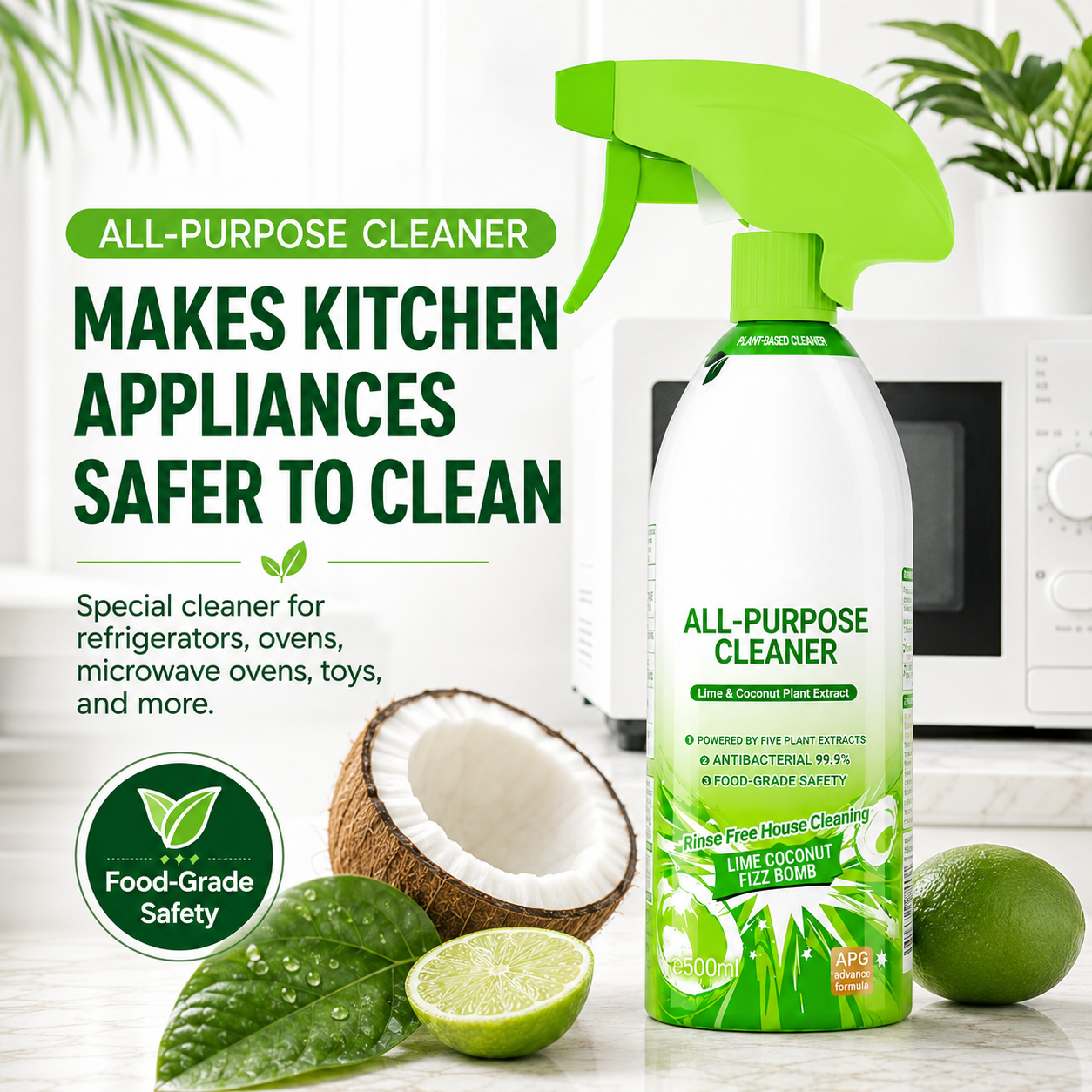 🏠 All-Purpose Home Cleaner – One Bottle for Kitchen, Appliances & More 49% OFF