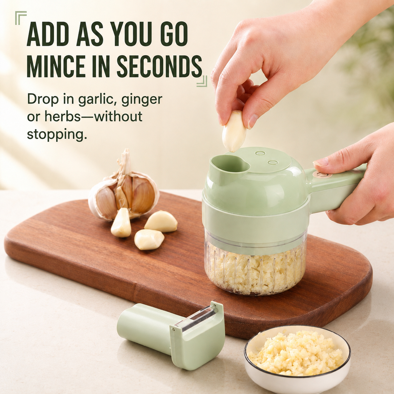 🔥 50% OFF 4-in-1 Electric Vegetable Cutter ⚡ Slice, Mince, Peel & Clean in Seconds