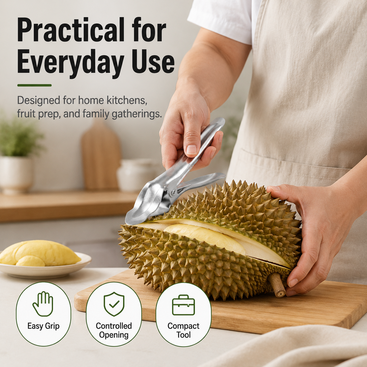 49% OFF 🥭 Stainless Steel Durian Opener – Open Tough Shells With Ease