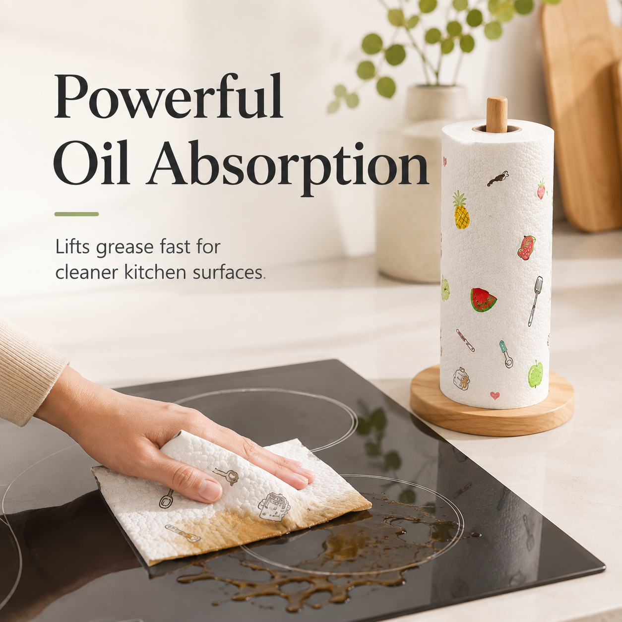 🍳 49% OFF 50-Sheet Kitchen Cleaning Cloth Roll – Thick, Absorbent & Wet/Dry Use