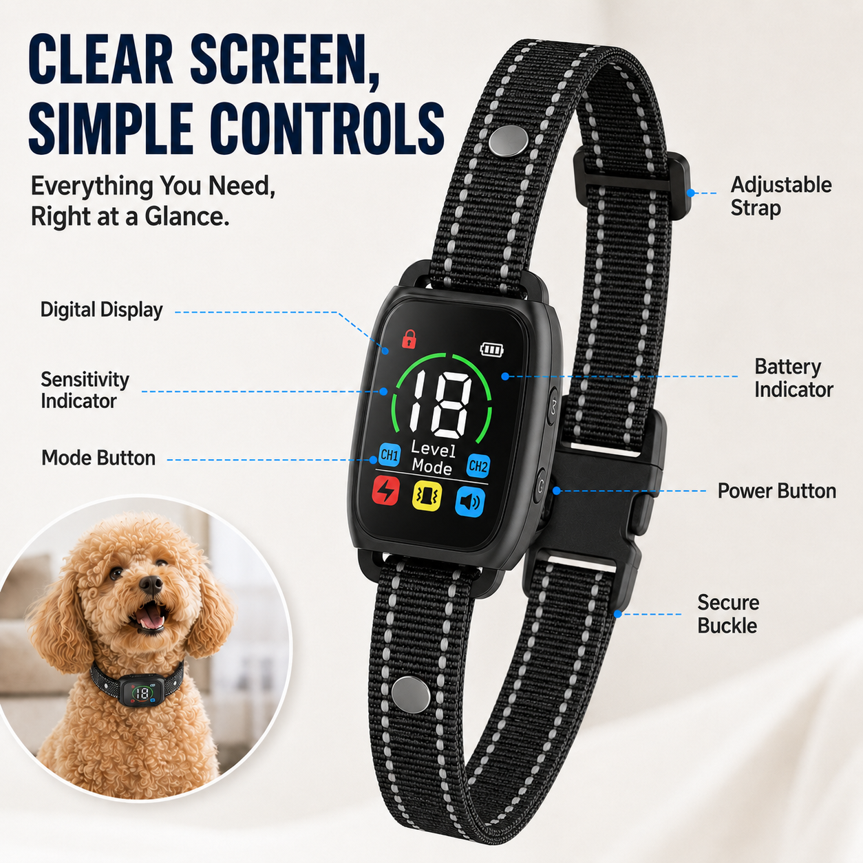 🔥 LIMITED-TIME 50% OFF! 🐶Smart Anti-Bark Collar for Dogs