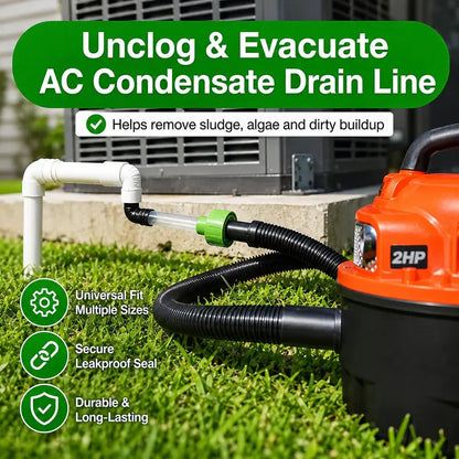 ❄️ 49% OFF AC Drain Line Cleaner Adapter – Universal HVAC Condensate Pipe Unclogger