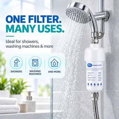 ✨ High-Flow Tap Water Sediment Filter | Tool-Free Inline Pipeline Purifier with Visual Clear Housing 🚰