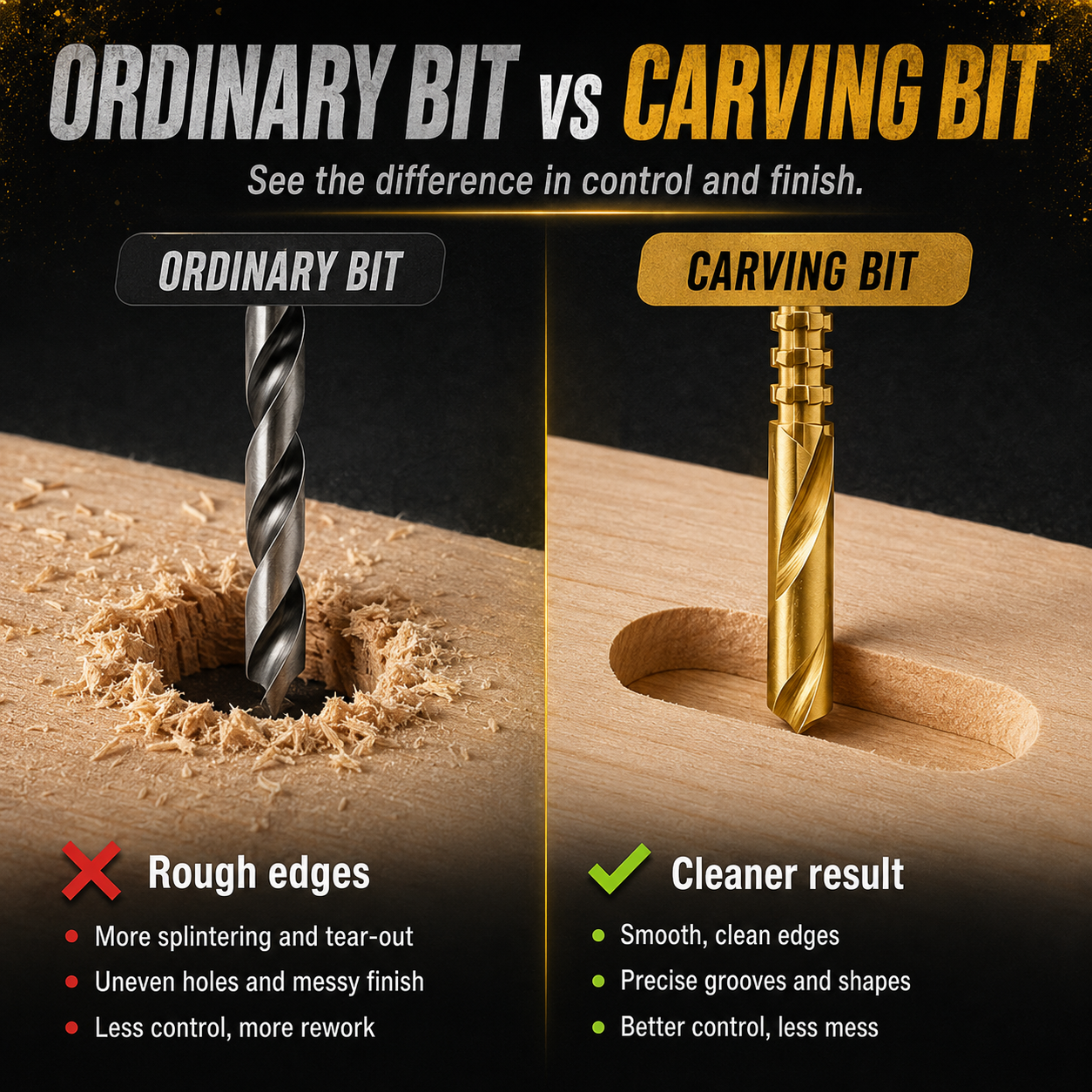 🔥 50% OFF 6-Piece HSS Carving Drill Bit Set ⚡ Drill, Groove & Shape with Ease
