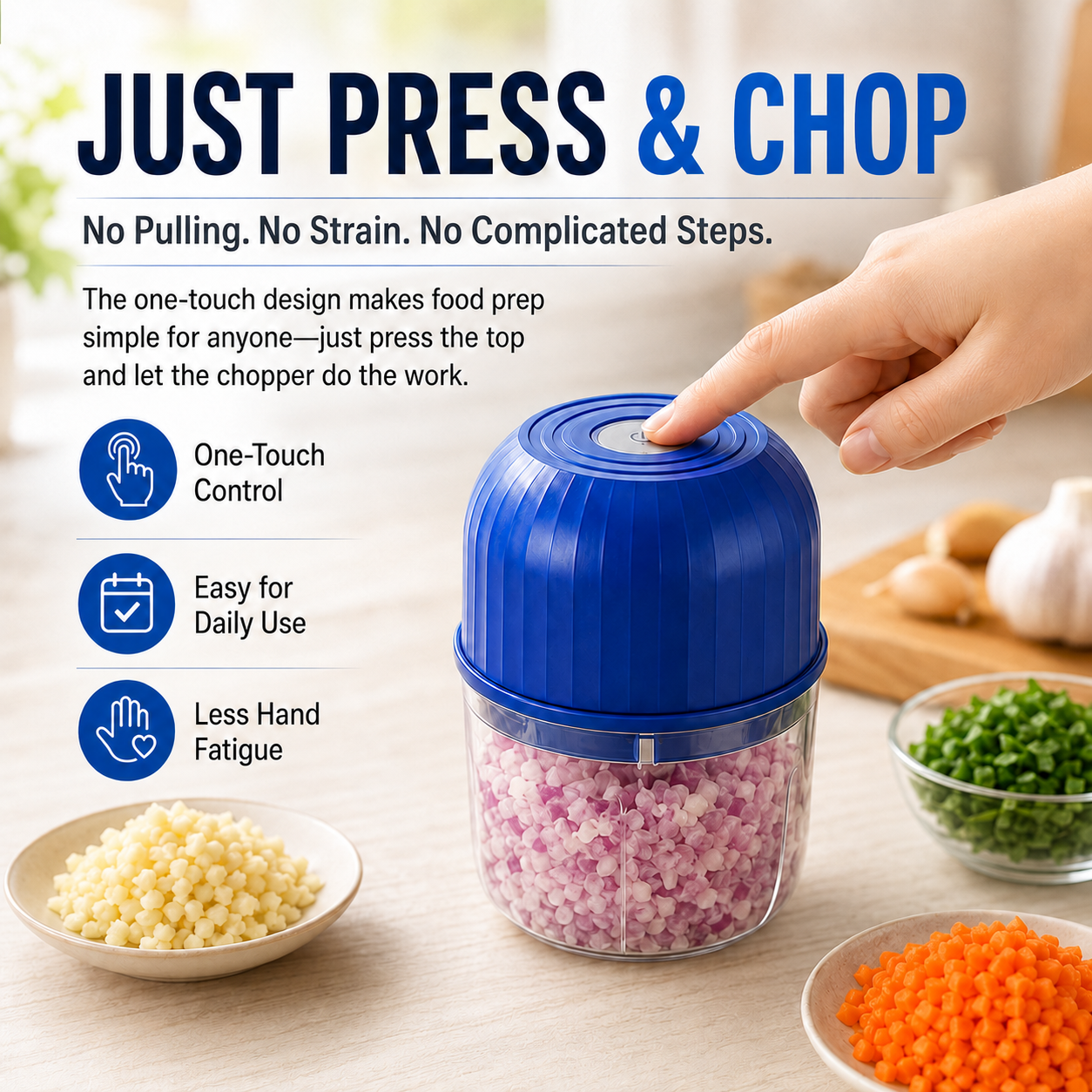 Wireless Efficient Electric Mini Food Chopper