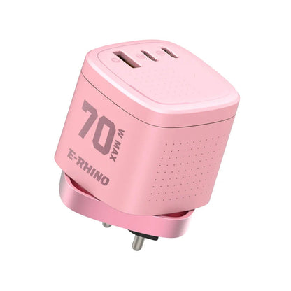 🔥Global Travel Charger (70W, 3-Port, GaN, Integrated Rotary Plug)
