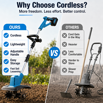 🔋 50% OFF Cordless Garden Cultivator with 2 Batteries – Work Longer, Move Freely 🌱
