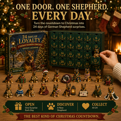 🎄 50% OFF German Shepherd Christmas Advent Calendar – 24 Acrylic Surprises