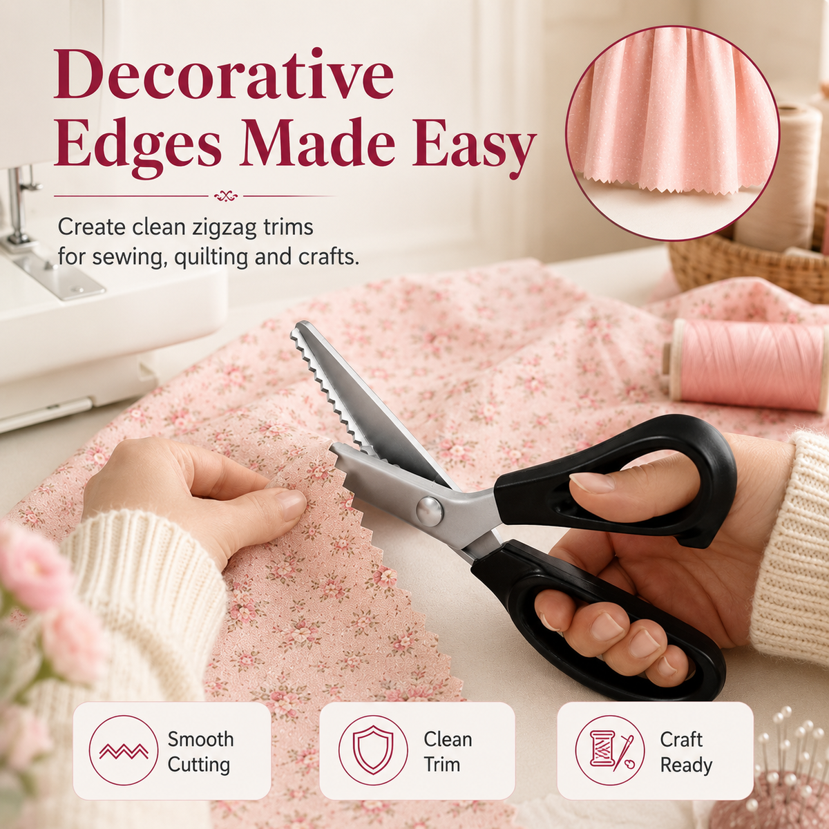 🔥 49% OFF ✂️ Pinking Shears – Cleaner Edges in Every Cut