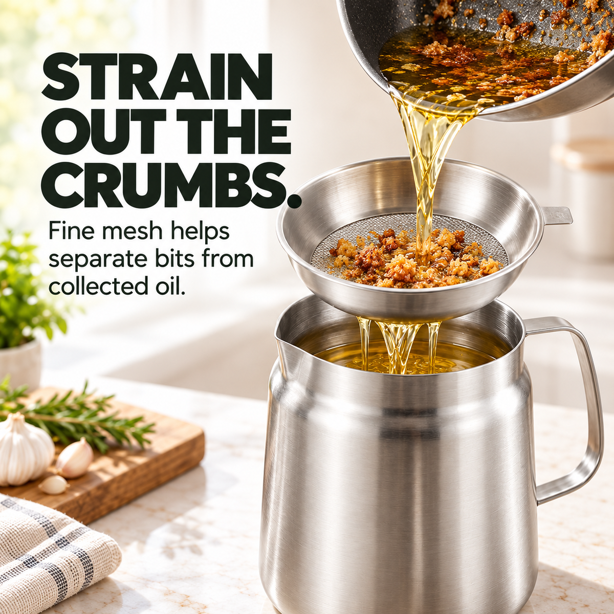 🍳 4-in-1 304 Stainless Steel Deep Fryer & Oil Strainer Pot Set – Fry, Filter & Store Cooking Oil with Ease