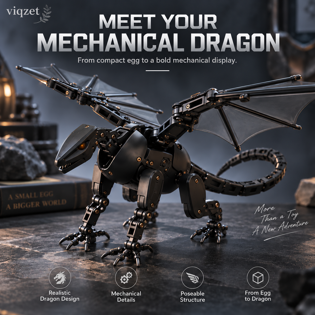 🔥HOT SALE🥚🐉 DragonMorph – Egg to Dragon Transforming Mechanical Toy