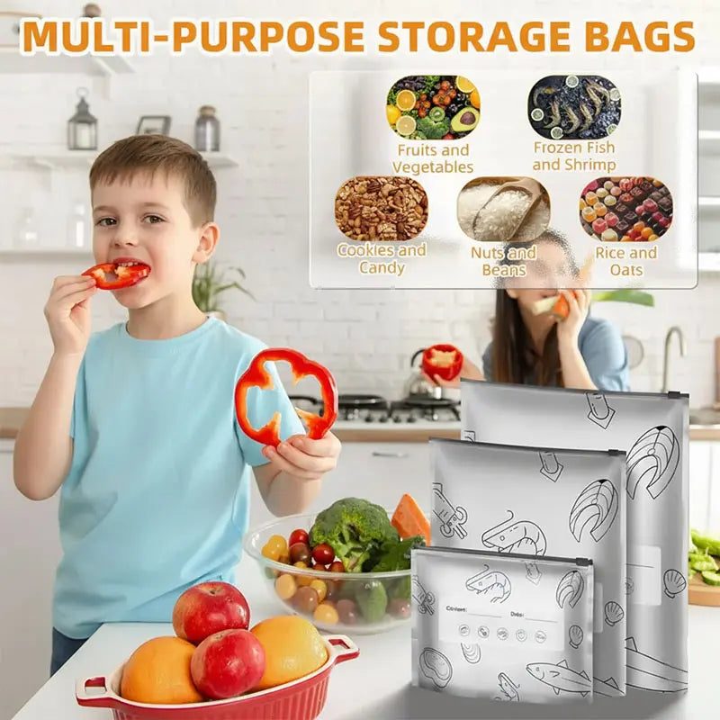 🔥49% OFF Reusable Food Storage Bags – A Cleaner, Smarter Freezer