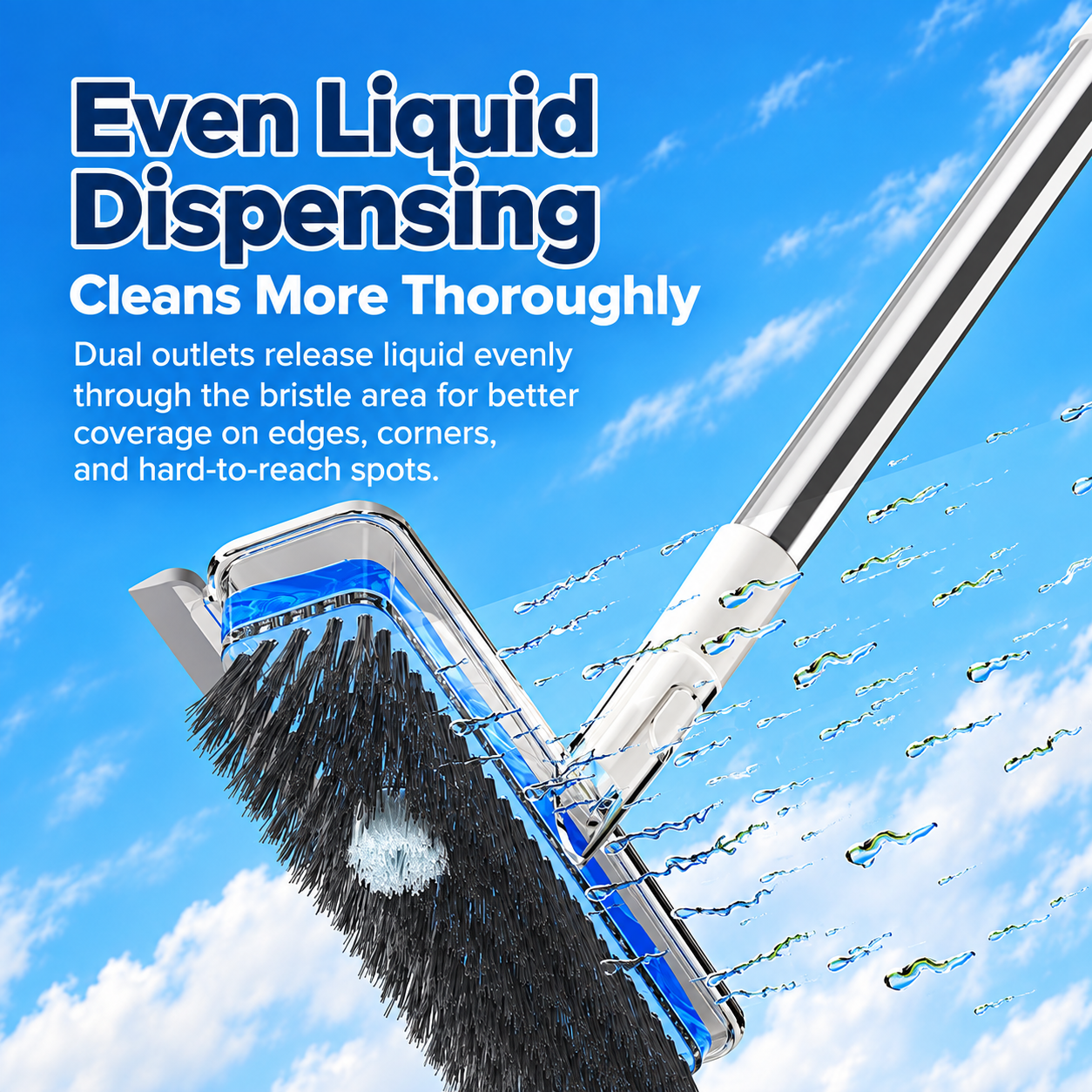 🔥 Long Handle Stiff Bristle Floor Scrub Brush – Deep Clean Bathroom Tiles & Floors