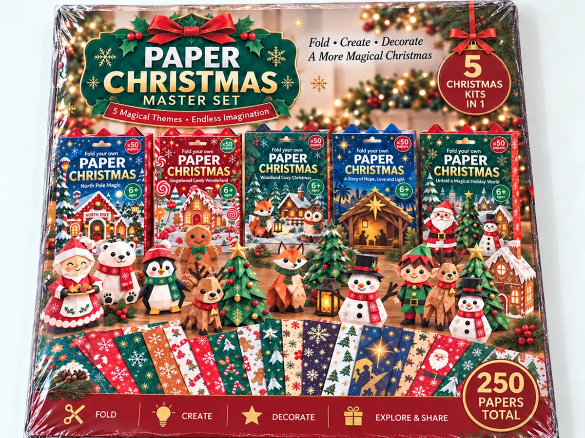 🎄✨ Create Your Own Christmas Magic – Easy 3D Layered Paper Craft Kit for Beginners