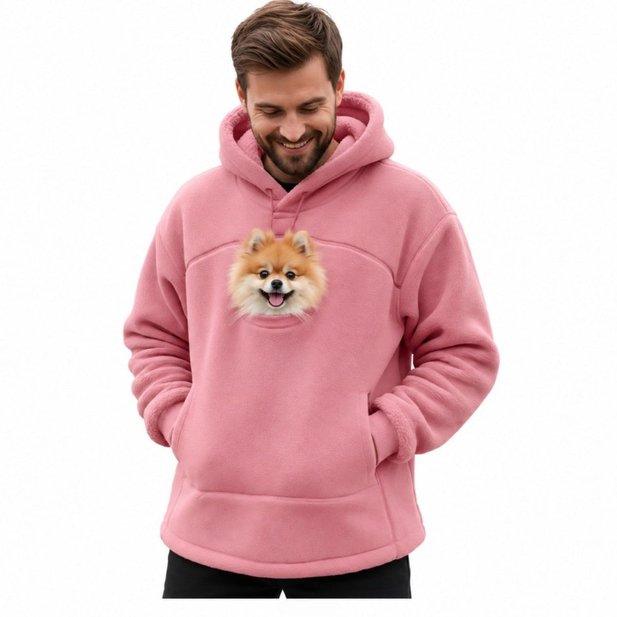 Hoodie With Dog&Cat Pouch Fleece Casual Oversized Sweatshirt