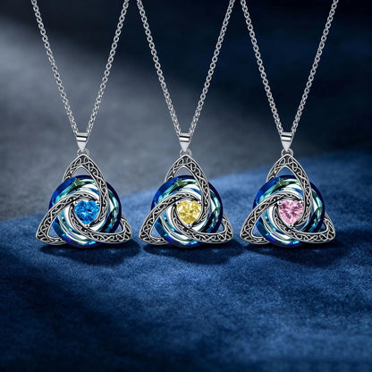 🍀 49% OFF Celtic Trinity Knot Birthstone Necklace 💎 Personalized Keepsake Gift