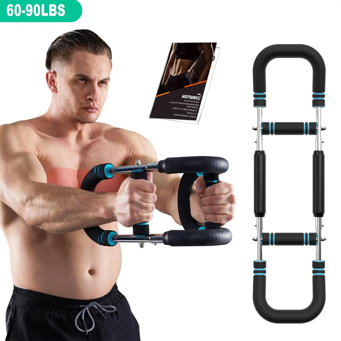 HOTWAVE Arm Trainer,Adjustable Chest Workout Equipment,Arm Trainer for Men,Chest Trainer for Men,Upper body Strength Training, Portable Spring Resistance Home Fitness Equipment tiktokshopbacktoschool